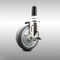 Service Caster 5 Inch 316SS Thermoplastic Rubber Swivel 1-3/8 Inch Expanding Stem Caster Brake SCC-SS316EX20S514-TPRB-TLB-138 - alternate 1